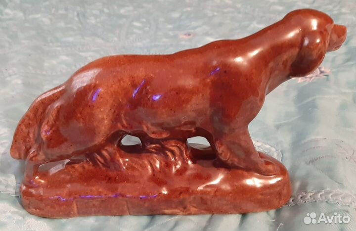 Две фигурки лфз тигр И собака 1950-1965.г.ссср