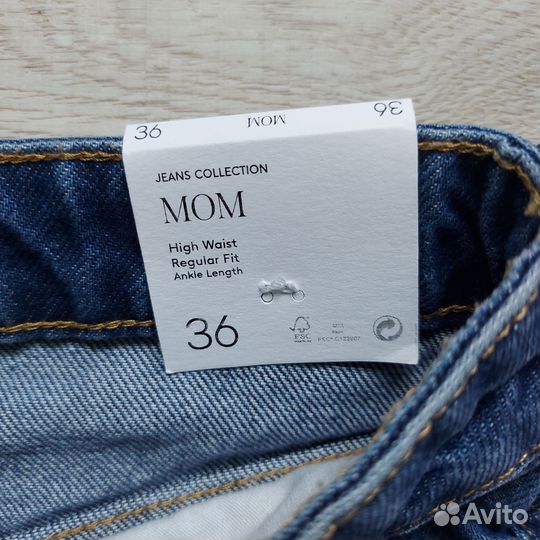 Mango джинсы женские Mom fit 36 EUR 42р новые