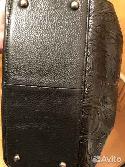 Кожа сумка женская чёрная