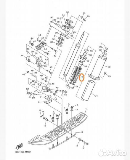 Нов оригинальная пружина амортизатора Yamaha Vk540