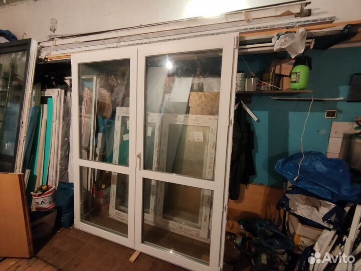 Распашные двери пвх (ш) 1760(в) 2030