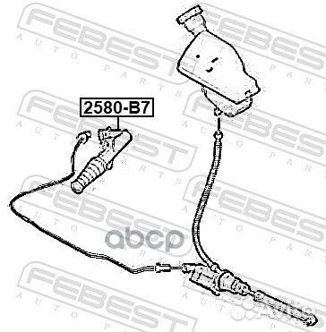 Цилиндр сцепления рабочий 2580-B7 2580-B7 Febest