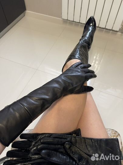 Перчатки женские кожаные 7 размер