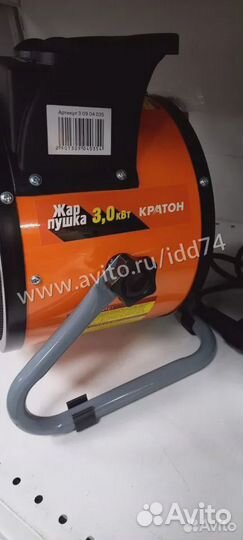 Пушка тепловая электрическая Кратон 3кВт, 60куб.м