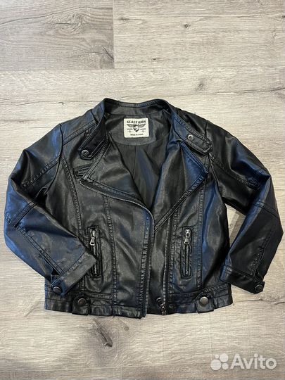Кожаная куртка детская 104