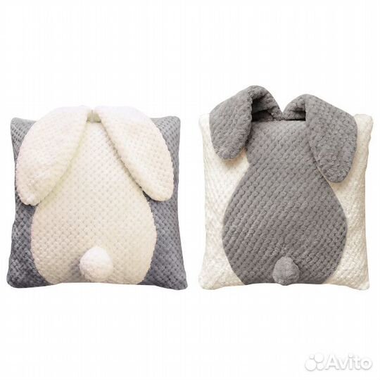 Подушка декоративная Кролик 40х40см серая, арт.пв