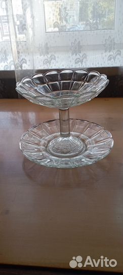 Ваза для фруктов на ножке СССР