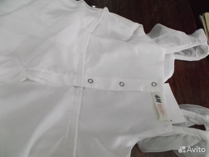 Новое нарядное белое платье, имп. EU 7-9лет(134)