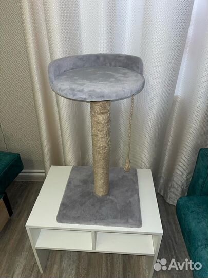 Когтеточка с лежанкой и веревочкой