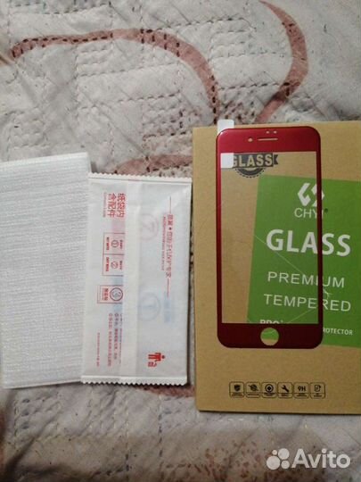 Защитное стекло iPhone 7red, и redmi note 3 pro