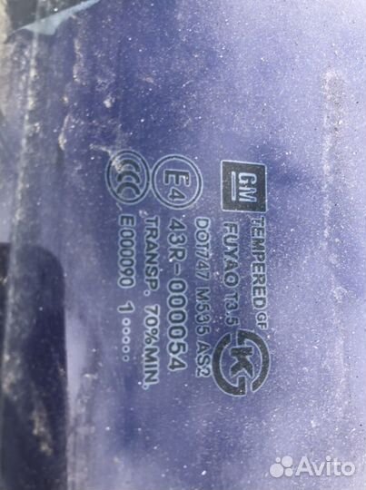 Стекло заднее правое Chevrolet Cruze J300