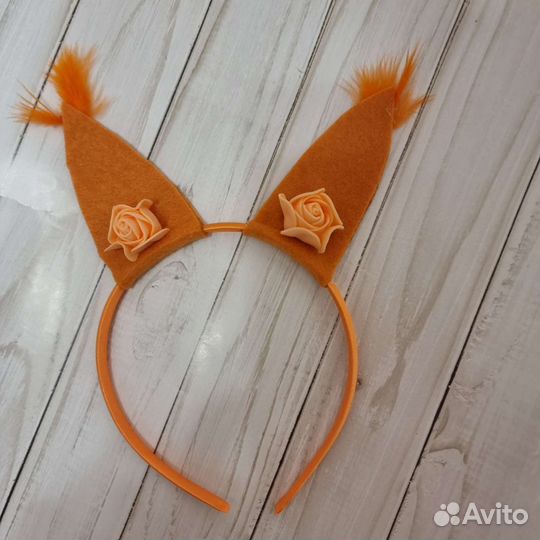 Ободок ушки белки детский