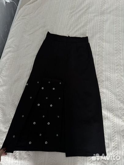 Юбка миди и джемпер бежевый