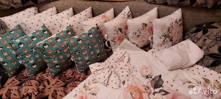 Бортики в детскую кроватку+ одеяло для выписки