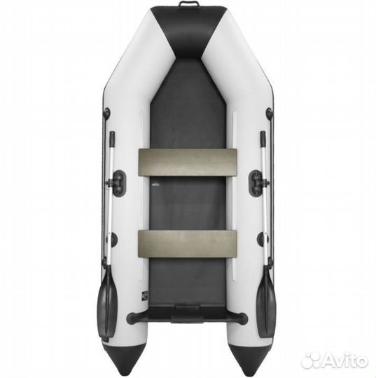 Лодка пвх Аква 2800 светло-серый / черный