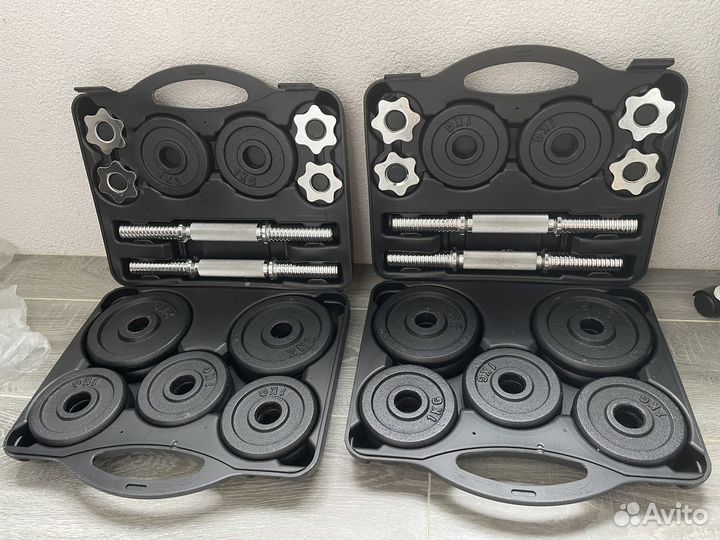 Набор гантелей в кейсе 20кг, 2шт