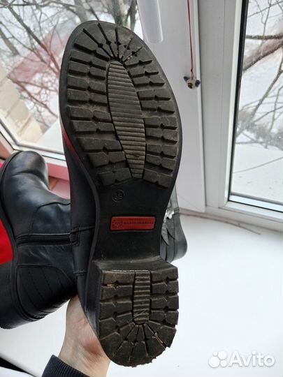 Сапоги женские зимние кожаные 39