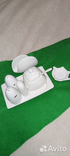 Набор для специй фарфор с сахарницей