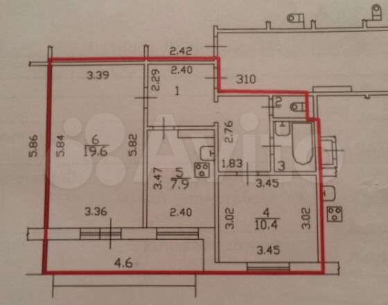 Планировка квартир 137 2-к. квартира, 52 м², 8/12 эт. на продажу в Санкт-Петербурге Купить квартиру Ави