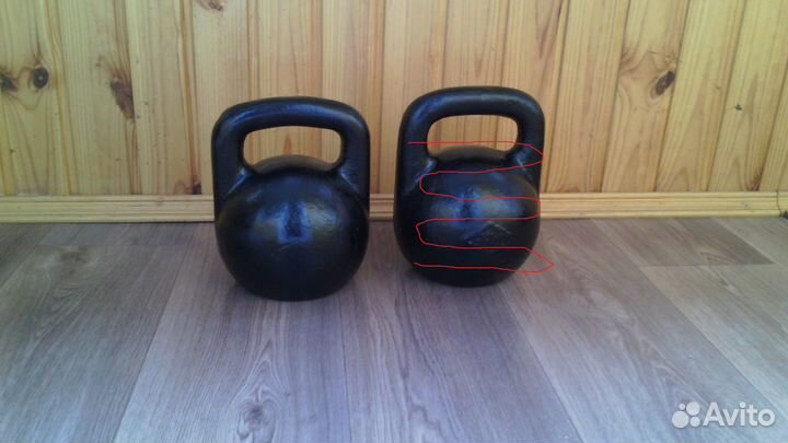 Гири 24кг и блины 5кг и 2,5кг