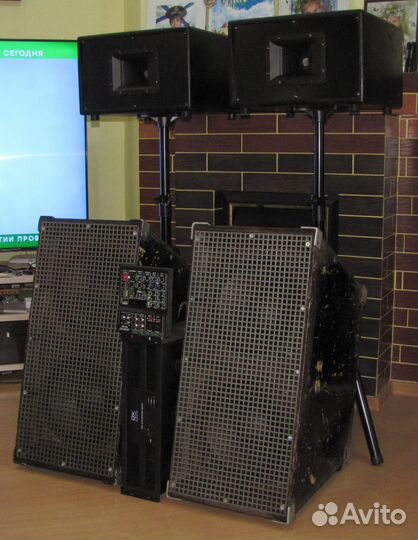 Колонки FA 4200W Рупоры Сабы Усилок Микшер Стойки
