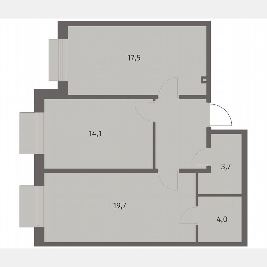 2-к. квартира, 65,8 м², 6/8 эт.