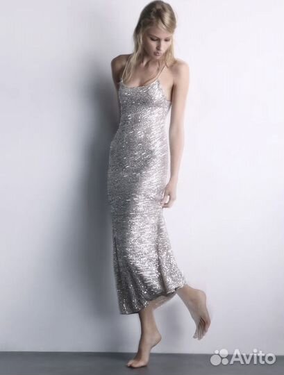 Платье с пайетками befree xs