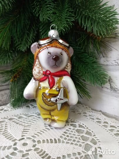 Ёлочная игрушка Мишка - Пилот, Ариэль