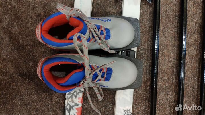 Лыжи беговые Nordway 140 см с ботинками и палками