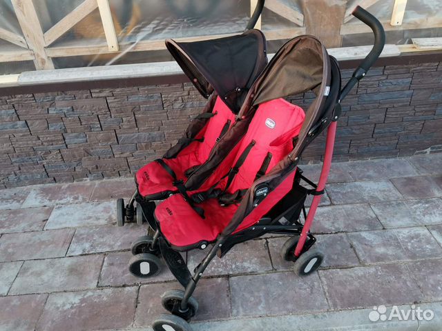Коляска-трость chicco для двойняшек