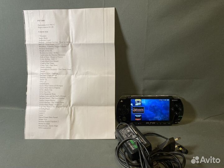 Sony PSP 1008 прошитая 64гб + 63 игры