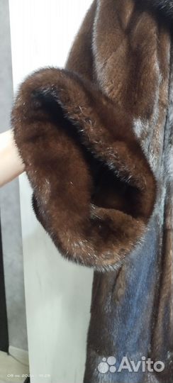 Шуба норковая с капюшоном