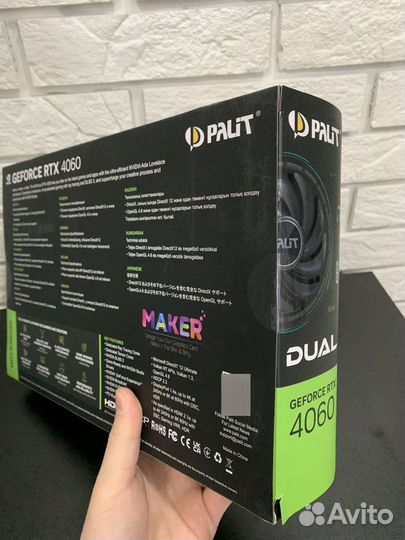 Видеокарта Palit GeForce RTX 4060 dual 8GB