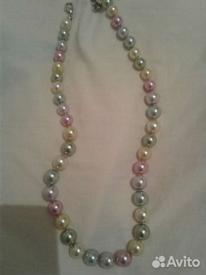 Комплект майорский жемчуг бусы и серьги