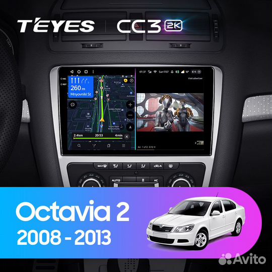 Магнитола Teyes CC3 2K 6/128 Skoda Octavia A5