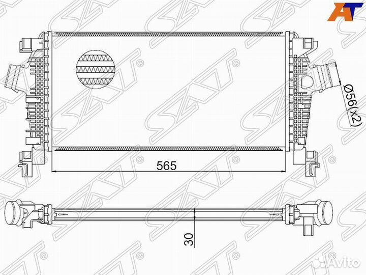 Радиатор охлаждения двигателя ST-1302144 Chevrolet
