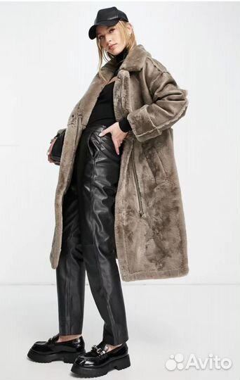 Дубленка женская ASOS оверсайз