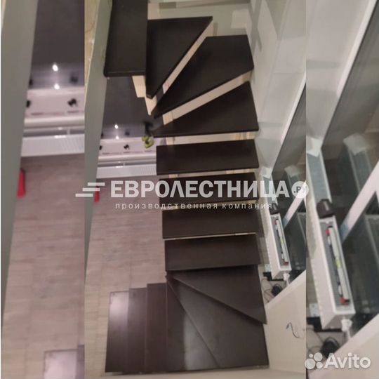 Лестница на металлическом каркасе