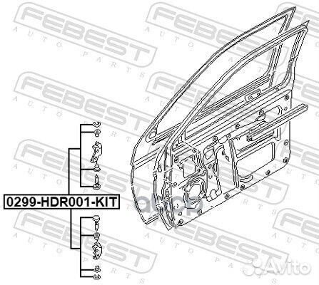 Ремкомплект петли двери nissan pickup D21