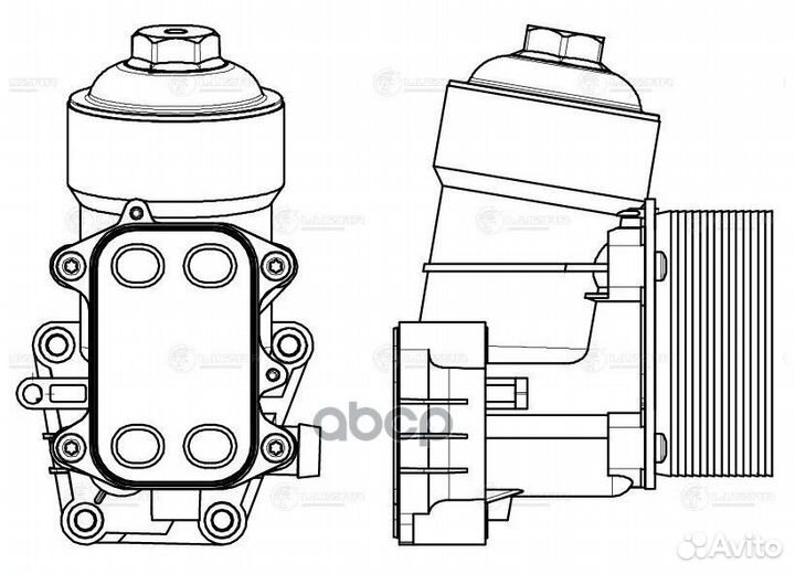 Радиатор маслянный VW tiguan 08- LOc 1809 luzar