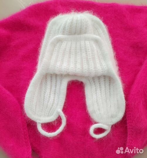 Шапка ушанка из пуха норки