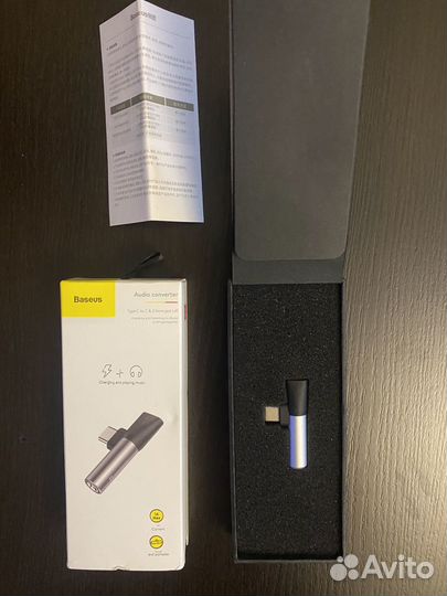 Аудиоадаптер Baseus L41 с разъемом Usb C на Aux 3