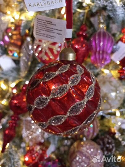 Елочные стеклянные шары karlsbach