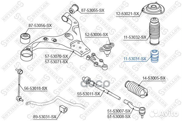 11-53031-SX отбойник амортизатора Hyundai Tucs