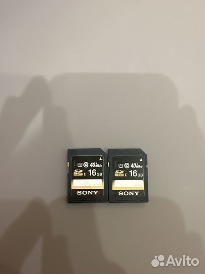 Карта памяти MicroSD 16гб 2 штуки