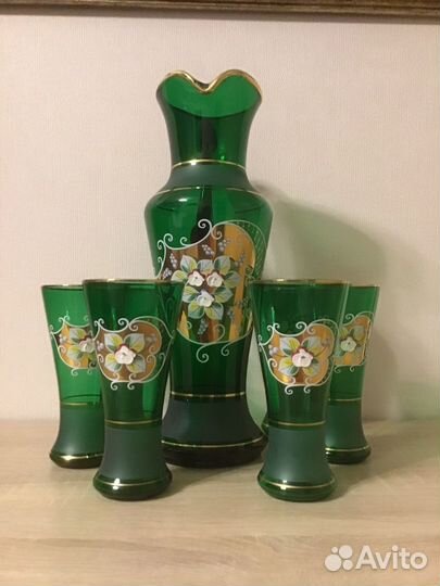 Кувшин и стаканы Чехия Богемия