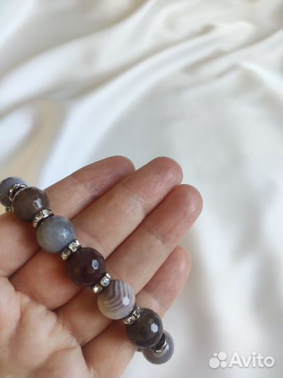 Браслет из агата Ботсвана