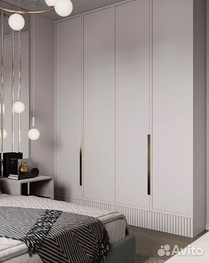 Шкаф распашной с фрезерованными фасадами