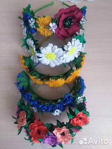 Ободок ручной работы цветы