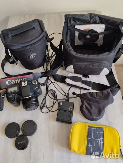 Фотоаппарат Canon 40D с объективом и сумками и акс